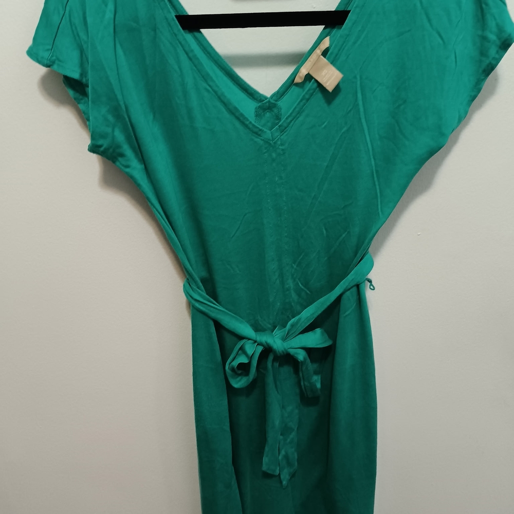 Banana Republic Turquoise V-Neck Dress